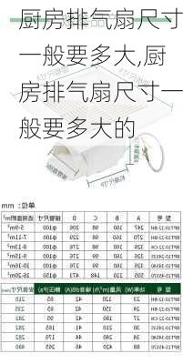 厨房排气扇尺寸一般要多大,厨房排气扇尺寸一般要多大的