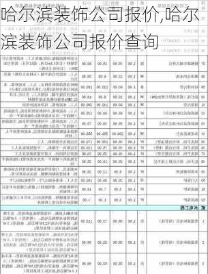 哈尔滨装饰公司报价,哈尔滨装饰公司报价查询