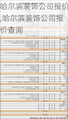 哈尔滨装饰公司报价,哈尔滨装饰公司报价查询