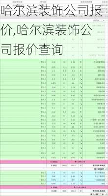 哈尔滨装饰公司报价,哈尔滨装饰公司报价查询