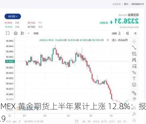 COMEX 黄金期货上半年累计上涨 12.8%：报 2336.9 
/
