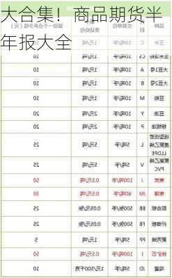 大合集！商品期货半年报大全