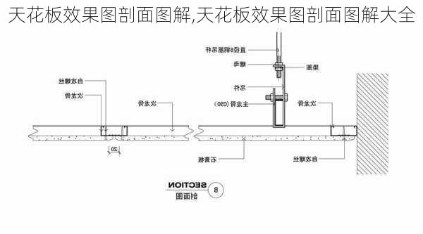 天花板效果图剖面图解,天花板效果图剖面图解大全