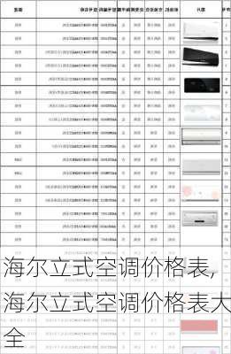 海尔立式空调价格表,海尔立式空调价格表大全