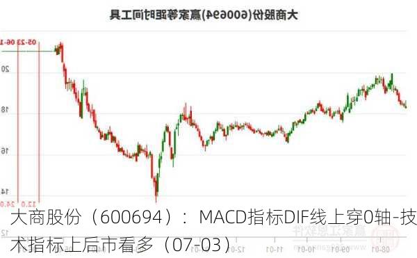 大商股份（600694）：MACD指标DIF线上穿0轴-技术指标上后市看多（07-03）