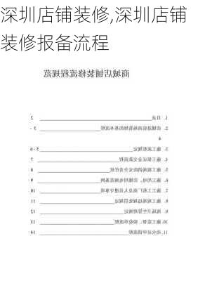 深圳店铺装修,深圳店铺装修报备流程