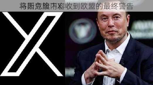 马斯克旗下X
将因危险内容收到欧盟的最终警告