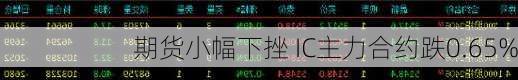 
期货小幅下挫 IC主力合约跌0.65%