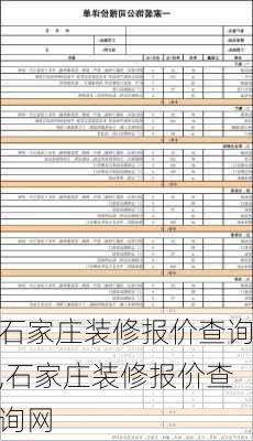 石家庄装修报价查询,石家庄装修报价查询网