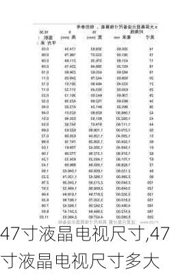 47寸液晶电视尺寸,47寸液晶电视尺寸多大