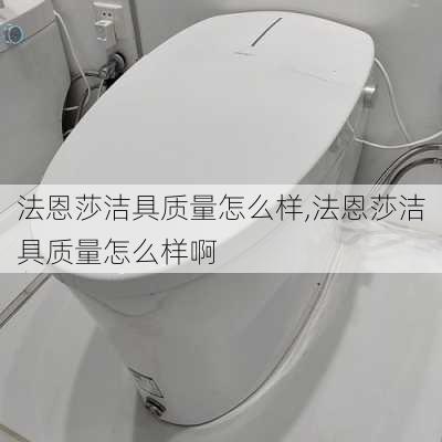 法恩莎洁具质量怎么样,法恩莎洁具质量怎么样啊