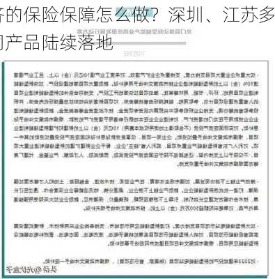 新型储能、低空经济的保险保障怎么做？深圳、江苏多地
正在探索，多家保司产品陆续落地