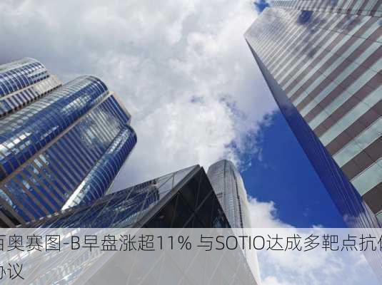 百奥赛图-B早盘涨超11% 与SOTIO达成多靶点抗体
协议