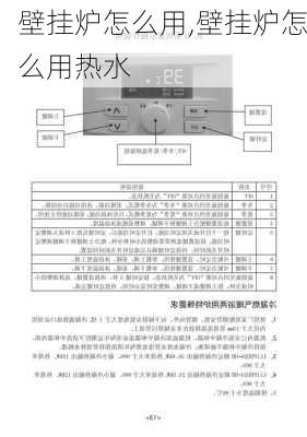 壁挂炉怎么用,壁挂炉怎么用热水