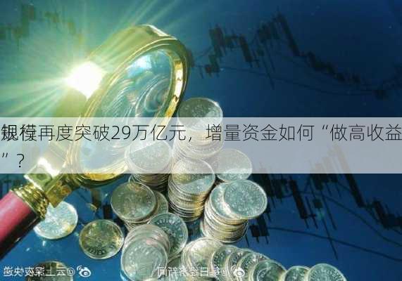 银行
规模再度突破29万亿元，增量资金如何“做高收益”？