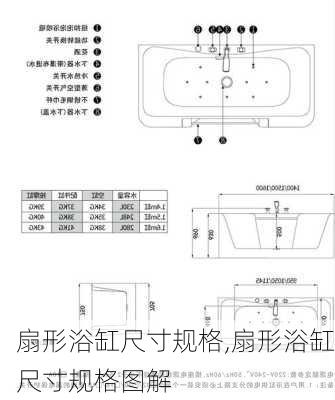 扇形浴缸尺寸规格,扇形浴缸尺寸规格图解