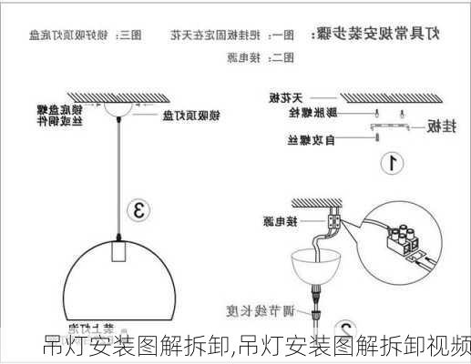 吊灯安装图解拆卸,吊灯安装图解拆卸视频