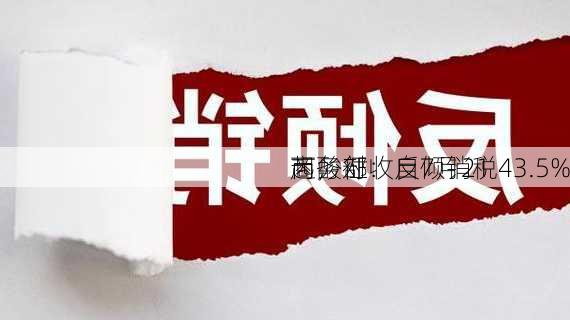 商务部：自7月21
起，对
丙酸征收反倾销税43.5%