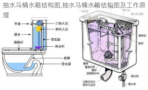 抽水马桶水箱结构图,抽水马桶水箱结构图及工作原理