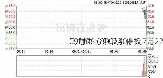 飞力达（300240）：7月22
09时38分触及涨停板