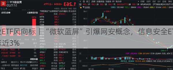 行业ETF风向标丨“微软蓝屏”引爆网安概念，信息安全ETF半
大涨近3%