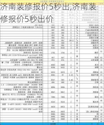 济南装修报价5秒出,济南装修报价5秒出价