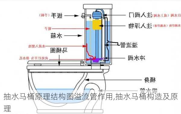 抽水马桶原理结构图溢流管作用,抽水马桶构造及原理