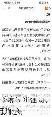 
二季度GDP强劲，但不影响美
9月降息！