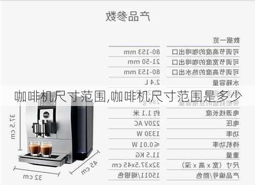 咖啡机尺寸范围,咖啡机尺寸范围是多少