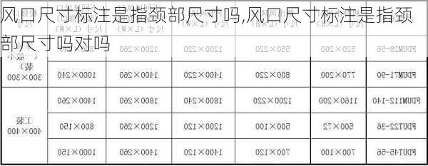 风口尺寸标注是指颈部尺寸吗,风口尺寸标注是指颈部尺寸吗对吗