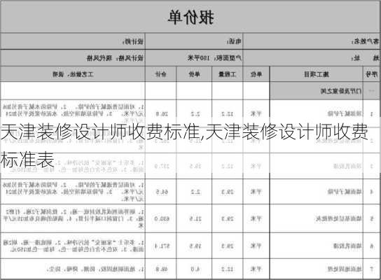 天津装修设计师收费标准,天津装修设计师收费标准表