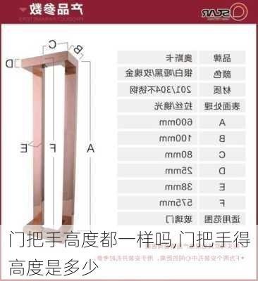 门把手高度都一样吗,门把手得高度是多少