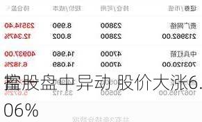 富一
控股盘中异动 股价大涨6.06%