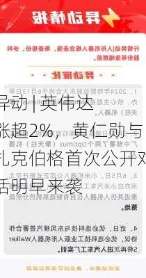 
异动 | 英伟达涨超2%，黄仁勋与扎克伯格首次公开对话明早来袭