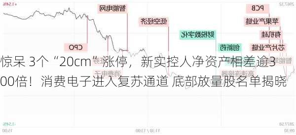 惊呆 3个“20cm”涨停，新实控人净资产相差逾300倍！消费电子进入复苏通道 底部放量股名单揭晓