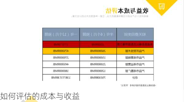 如何评估的成本与收益