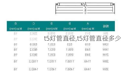 t5灯管直径,t5灯管直径多少