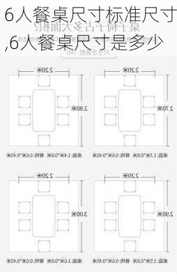 6人餐桌尺寸标准尺寸,6人餐桌尺寸是多少