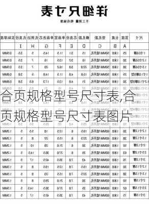 合页规格型号尺寸表,合页规格型号尺寸表图片