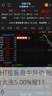 DHT控股盘中异动 股价大涨5.00%报11.46
