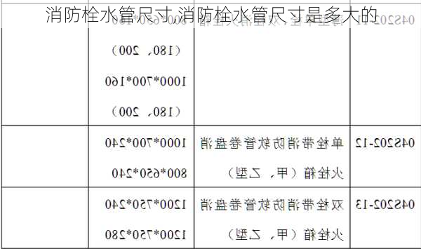 消防栓水管尺寸,消防栓水管尺寸是多大的