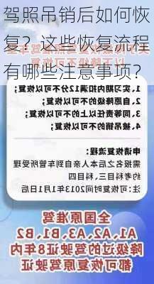 驾照吊销后如何恢复？这些恢复流程有哪些注意事项？