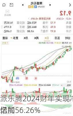 派乐腾2024财年实现净利润-5.52亿
，同
增加56.26%