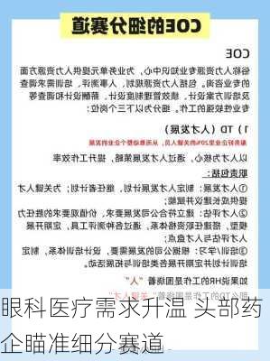 眼科医疗需求升温 头部药企瞄准细分赛道