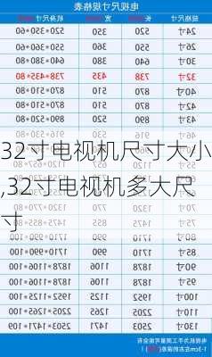 32寸电视机尺寸大小,32寸电视机多大尺寸