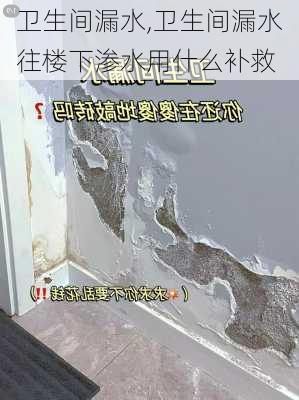 卫生间漏水,卫生间漏水往楼下渗水用什么补救