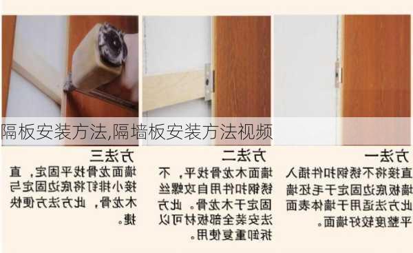 隔板安装方法,隔墙板安装方法视频