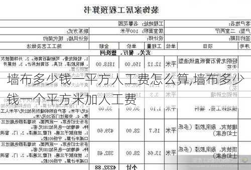 墙布多少钱一平方人工费怎么算,墙布多少钱一个平方米加人工费