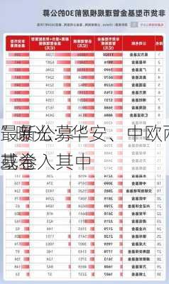 最新公募“
”曝光：华安、中欧两大基金
或卷入其中