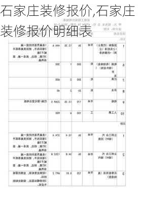 石家庄装修报价,石家庄装修报价明细表